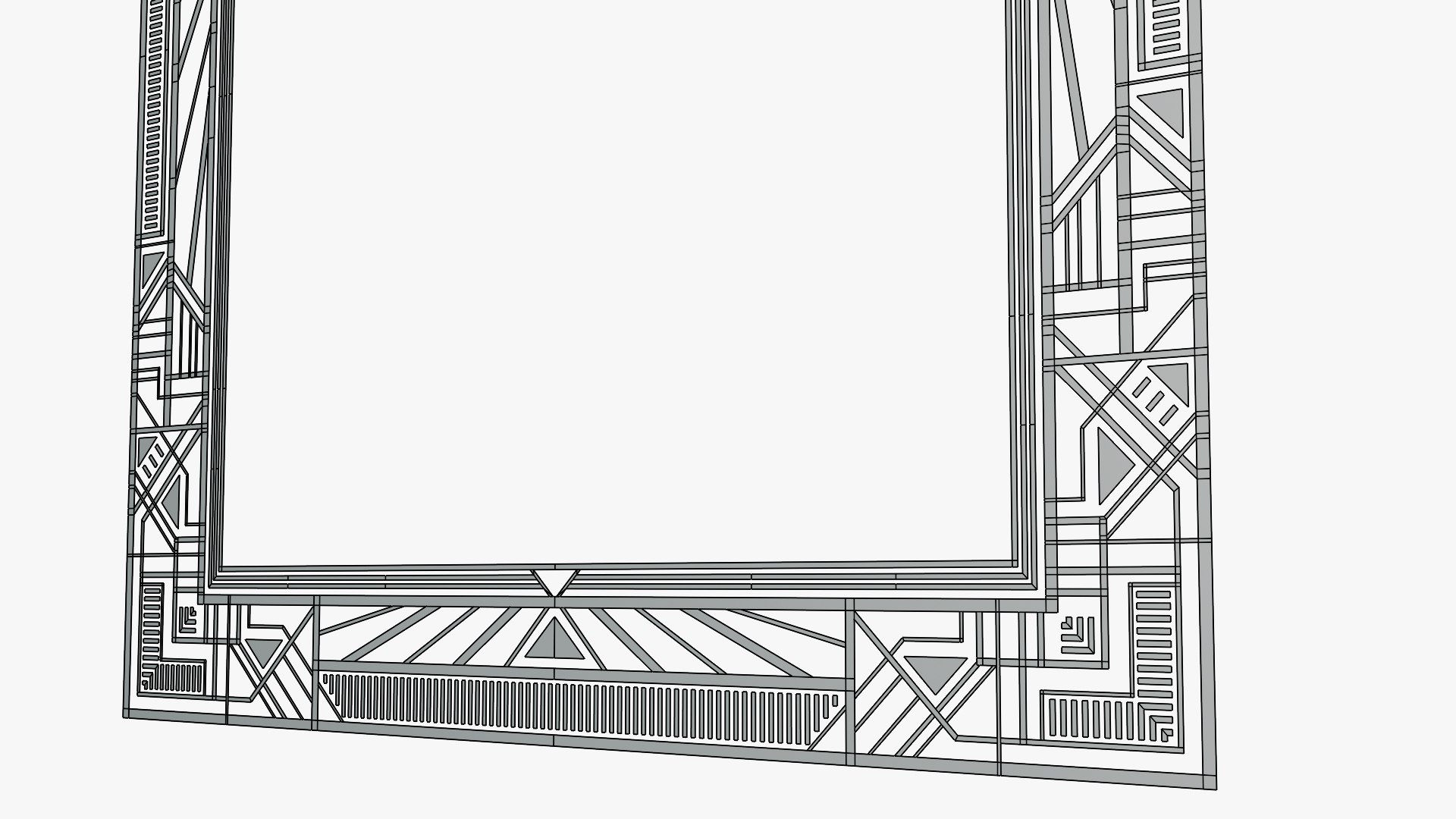 Rectangular Art Deco Framework 3D Model - TurboSquid 2252314