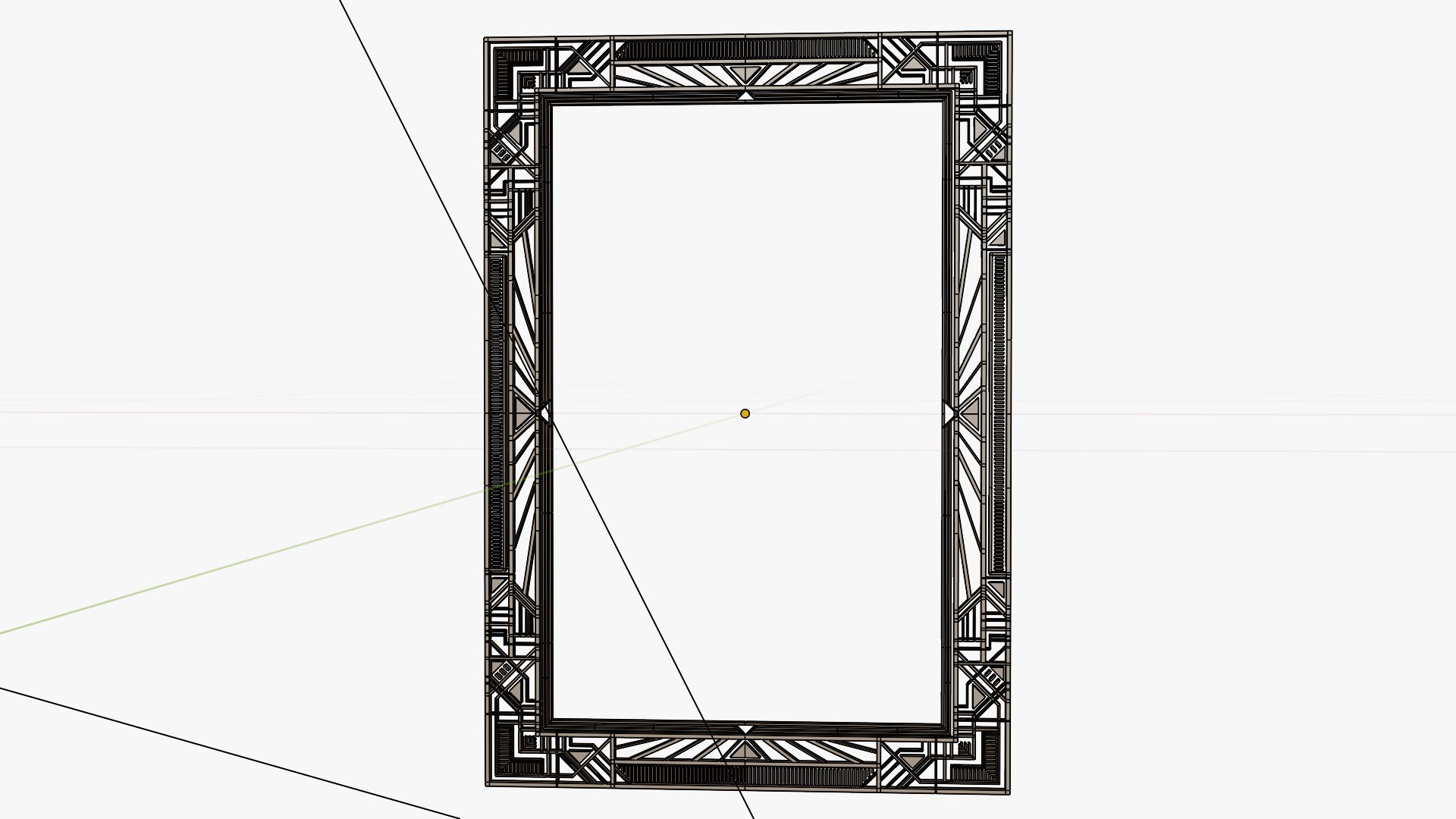 Rectangular Art Deco Framework 3D Model - TurboSquid 2252314