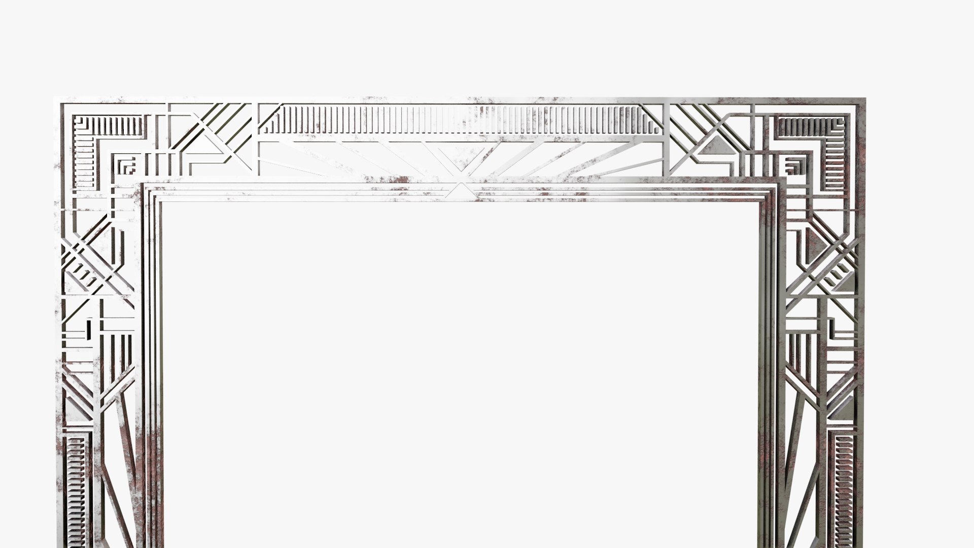Rectangular Art Deco Framework 3D Model - TurboSquid 2252314