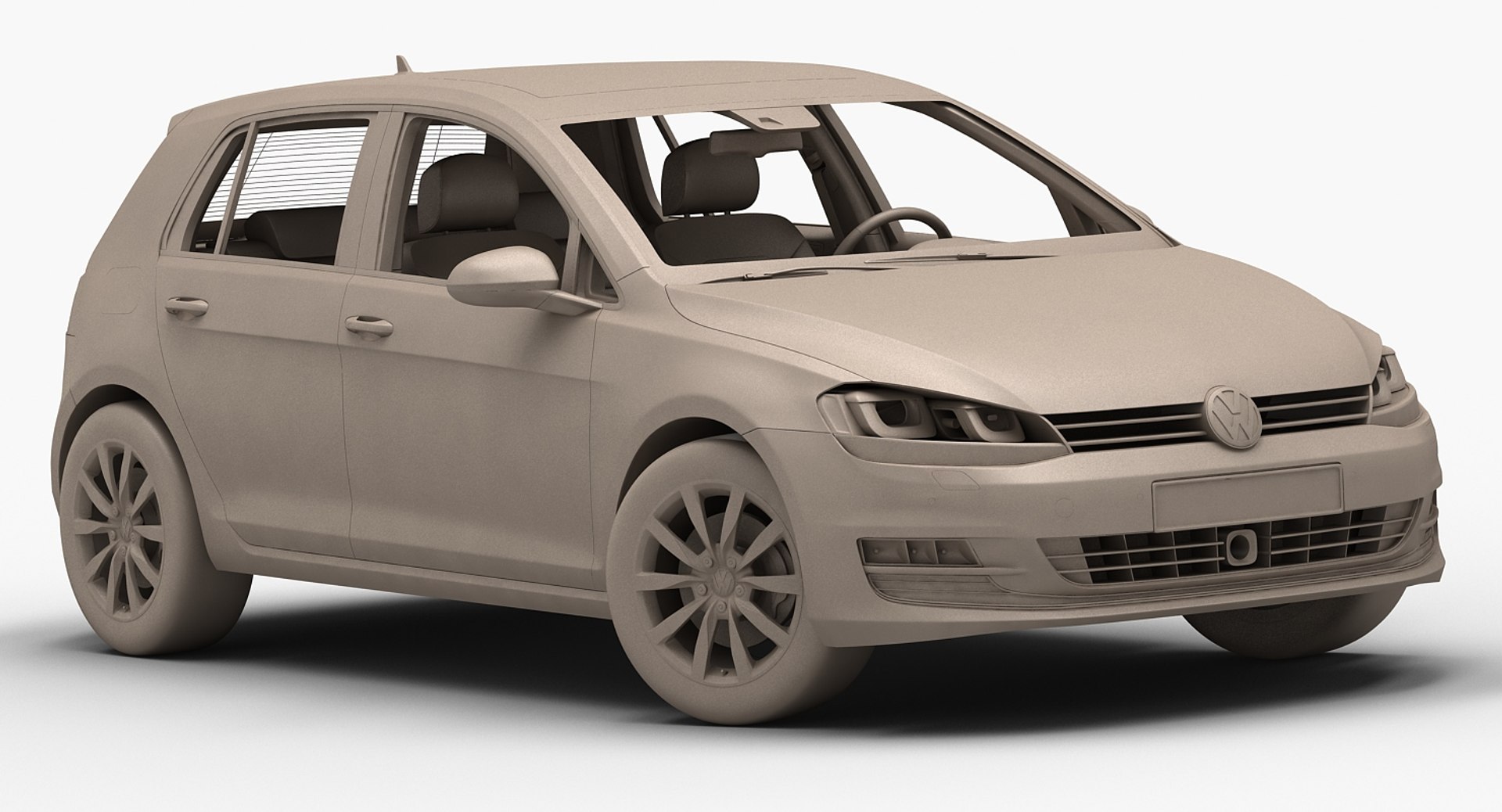 3d Model 2013 Golf 5-door