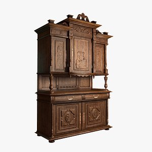 Old classic cabinet (PBR, game-ready)
