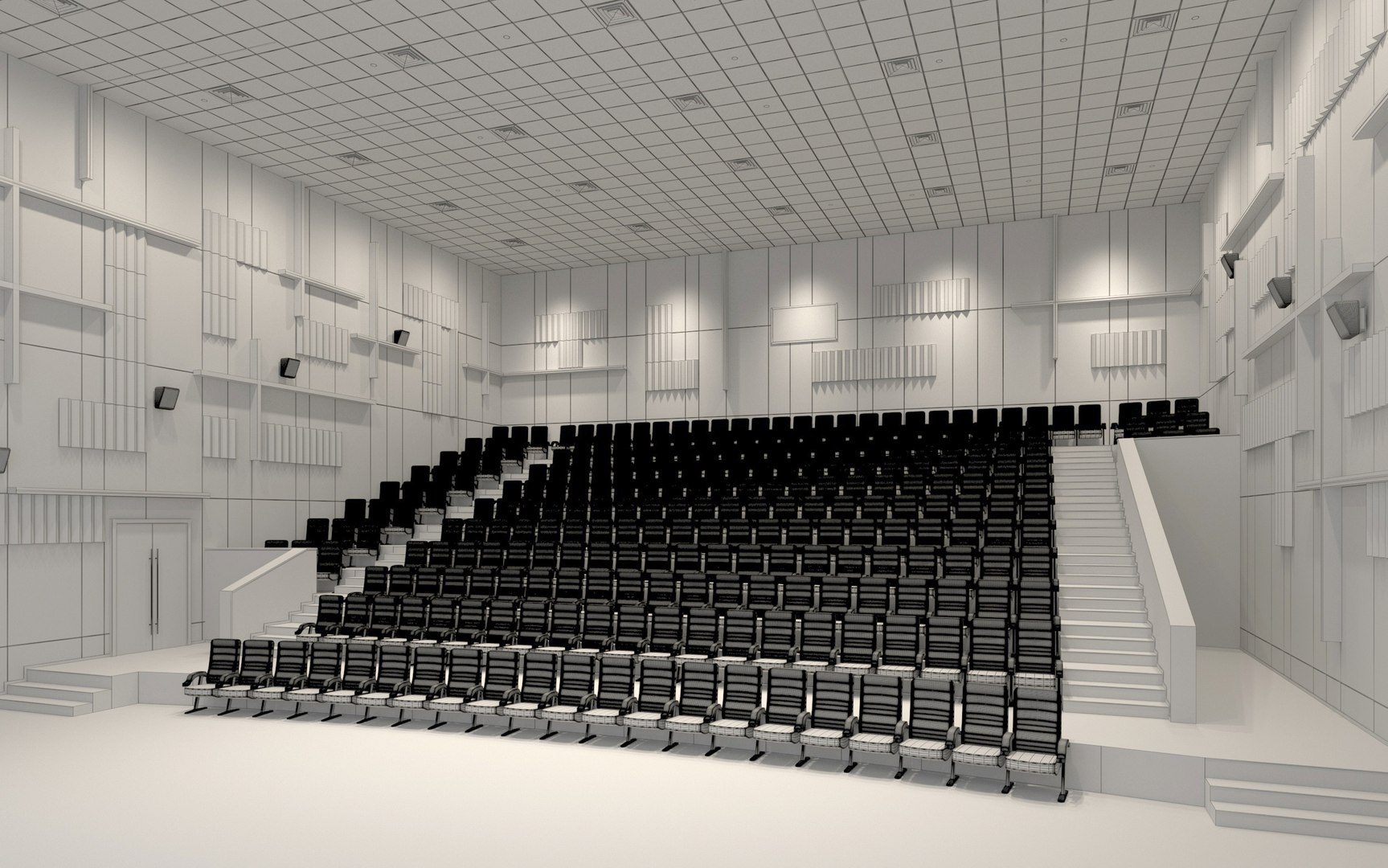 3D Movie Theater Interior - TurboSquid 2457592