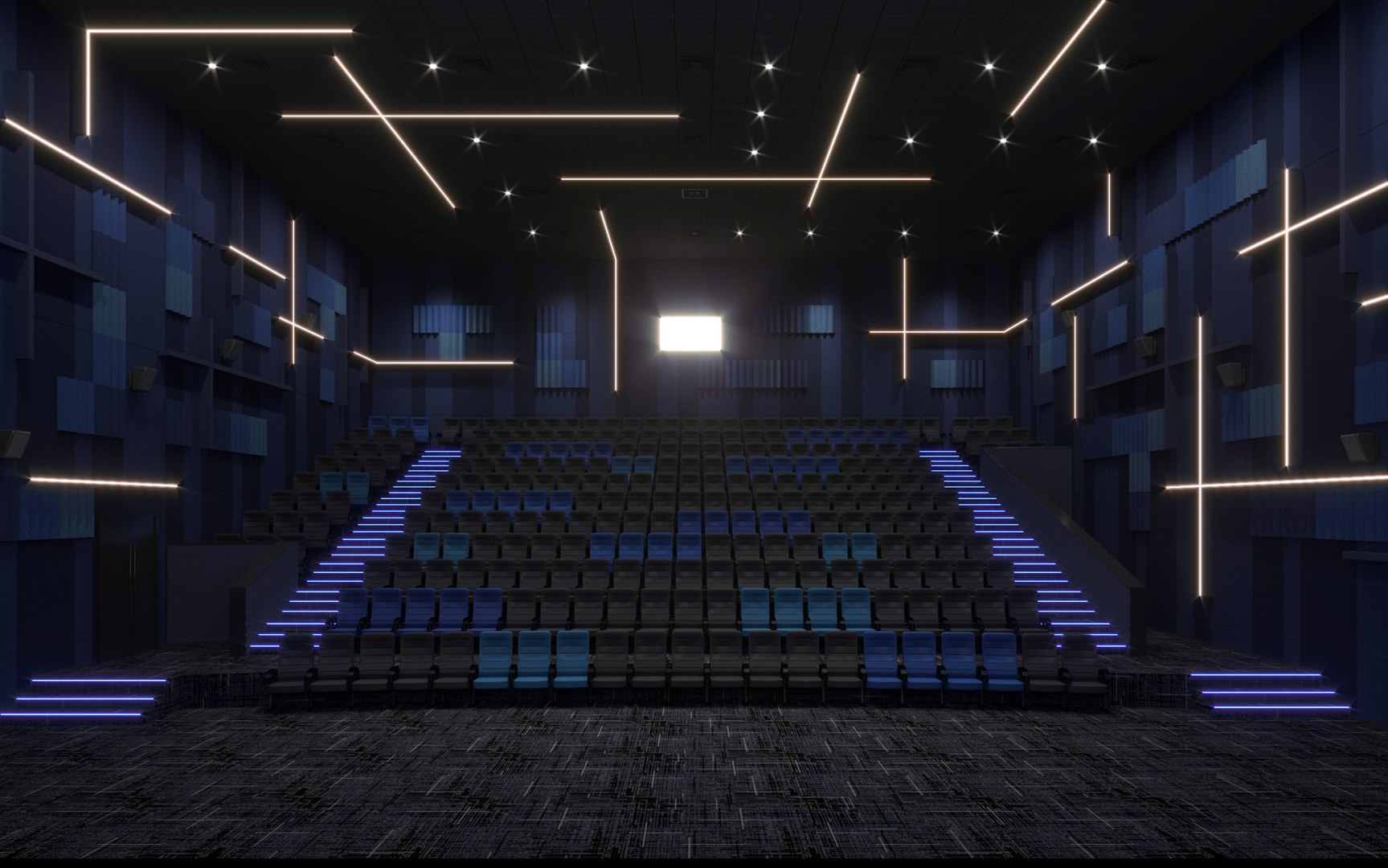 3D Movie Theater Interior - TurboSquid 2457592