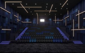 3D Movie Theater Interior