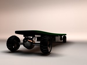 3d concept skateboard model