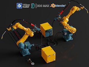 Industrial Robotic Arms Welding System