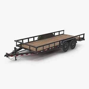 Heavy Duty Utility Trailer 3D Model