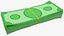 Stack of Cartoon Money Bills V2 3D