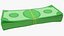 Stack of Cartoon Money Bills V2 3D