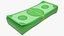 Stack of Cartoon Money Bills V2 3D