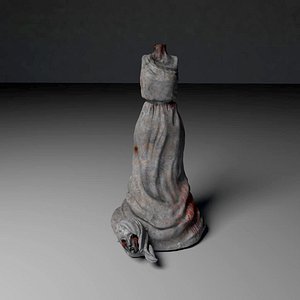 3d model of creepy statue