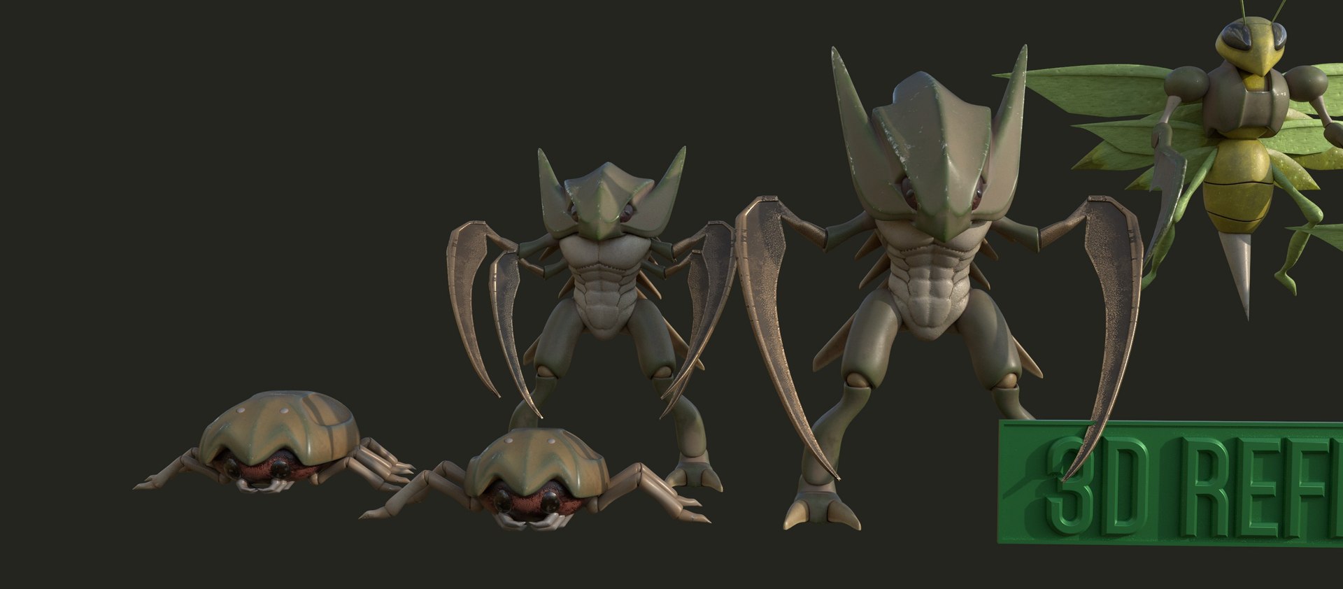 3D Creature Monster Bundles- Insects- Evolution Variety Pack Model ...
