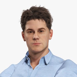 3D Handsome Businessman 3D Character  Smart Casual Look Modern Professional Male