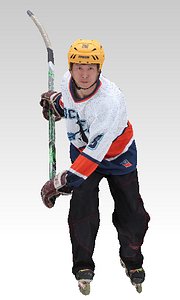 3D hockey player model