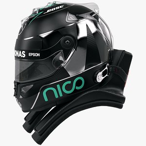 3d racing helmet nico rosberg model