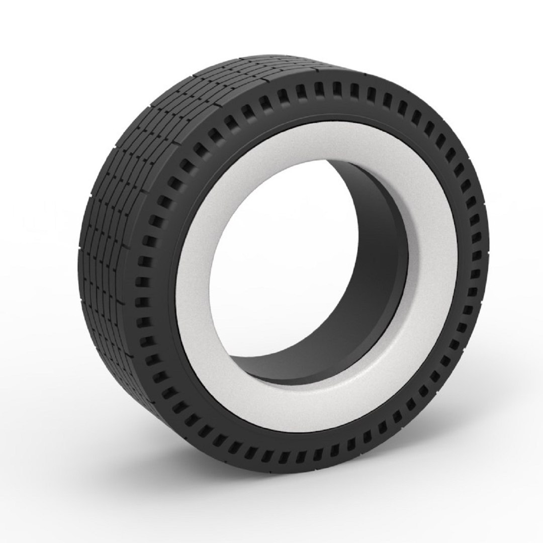 3D модель Diecast Whitewall rear tire of vintage dragster Version 9 ...