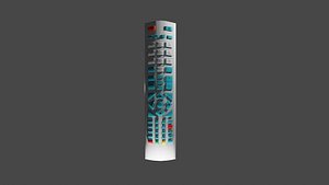 Blue TV Remote Control 3D model