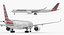 空客A350-1000美国航空公司Rigged 3D模型