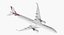 空客A350-1000美国航空公司Rigged 3D模型