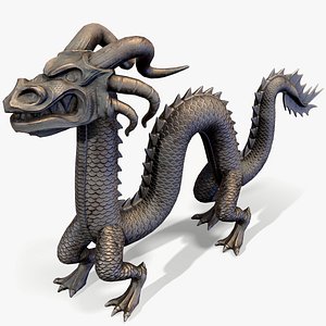 3D ready chinese dragon figurine model