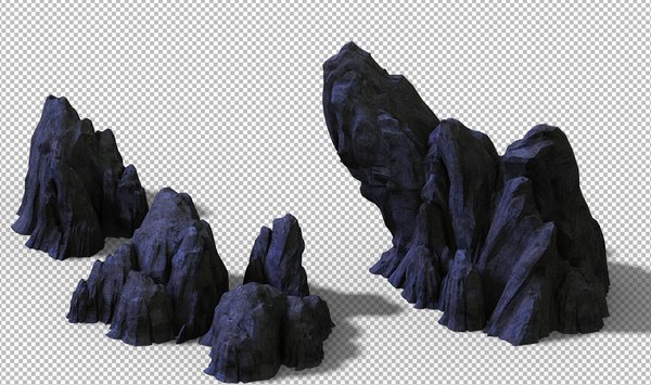 3D stone rock