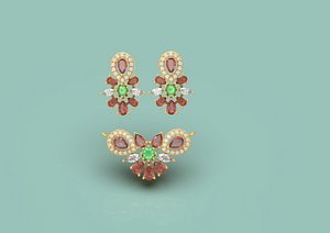 3D Diamond Tanmoniya Pendant - 0126