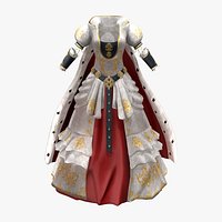 Medieval Royal Quin Dress Outfit With and Without Cape