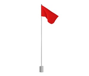 Golf Flag PBR 3 3D model