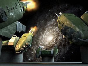 battle star galactica cannons 3d max