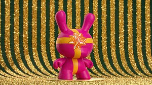Kidrobot Pink Gift 12 inch Christmas Set Dunny model