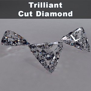 trilliant cut diamonds 3d max