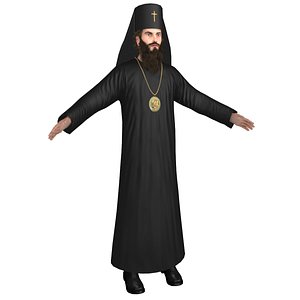 3D model orthodox priest