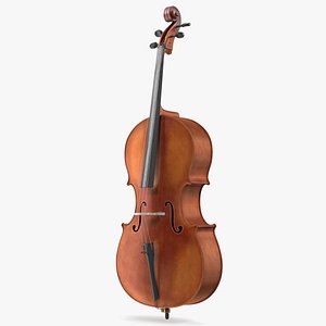 3D classic cello instrument