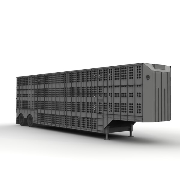 3d model merrit cattle trailer