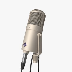 3D neumann u47 condenser microphone model