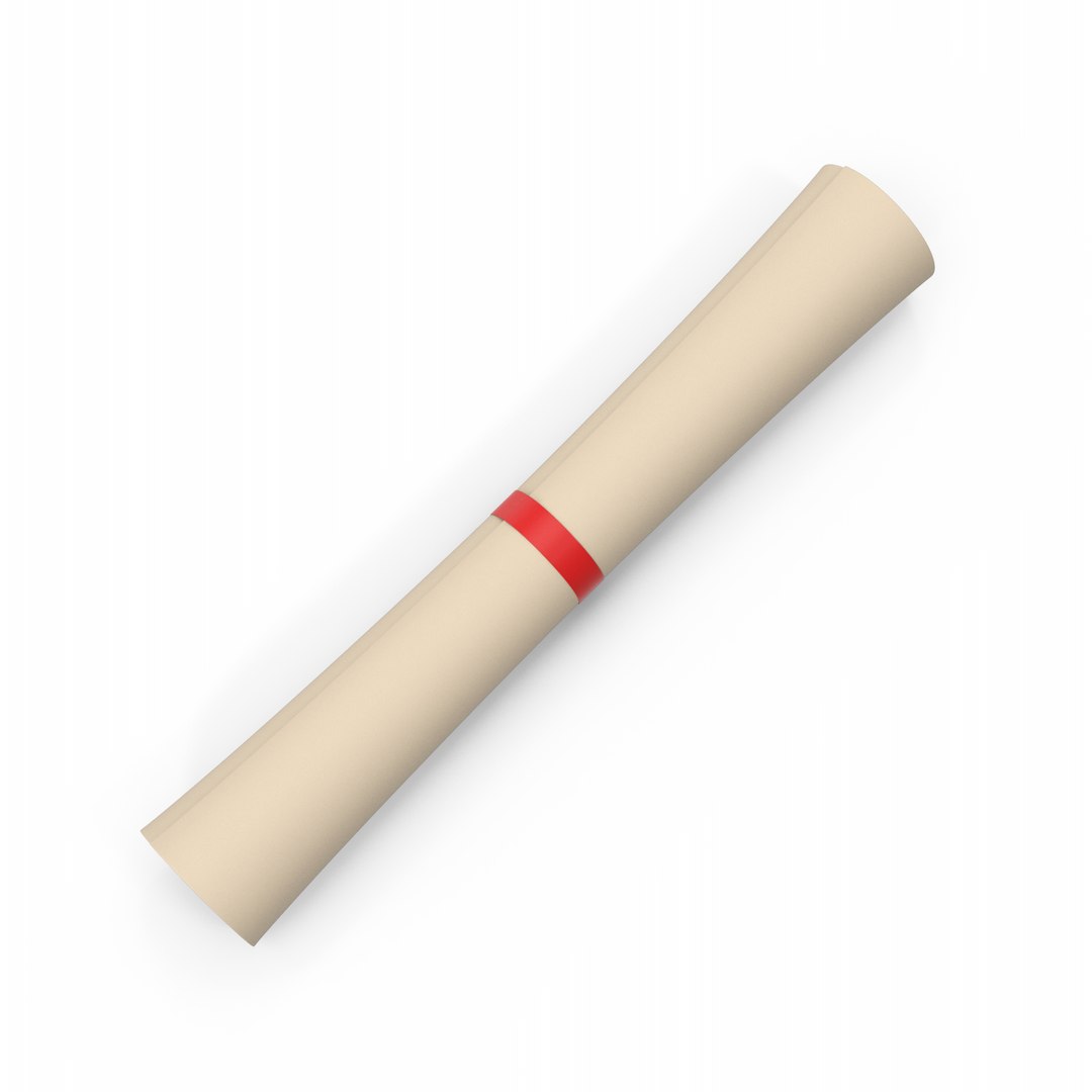 Scroll Certificate 3D Model - TurboSquid 2046110