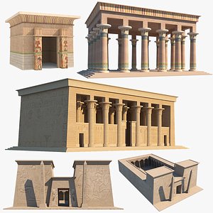 3D model egyptian temples