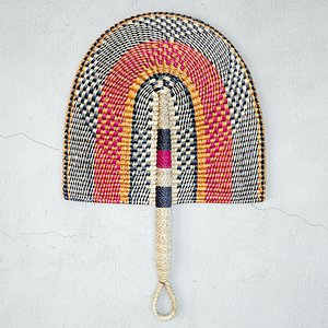 African Handwoven Fan 36 3D