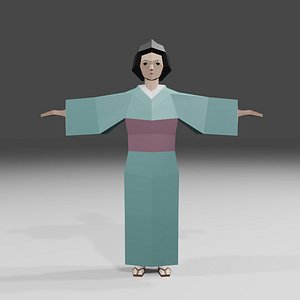Lowpoly Samurai Lady