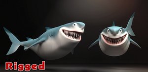 Rigged cartoon Shark