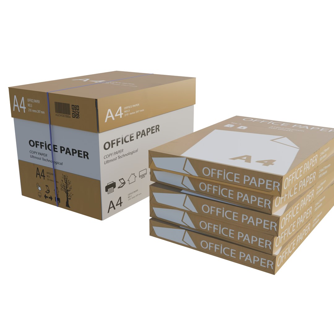 Paper A4 Box Set 3D Model - TurboSquid 2096858