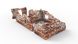 Ruined building Low poly