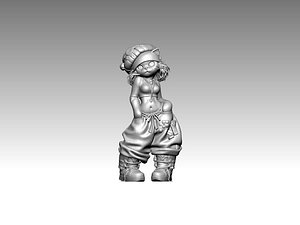 3D Modern art statue Cat funny with shoes model