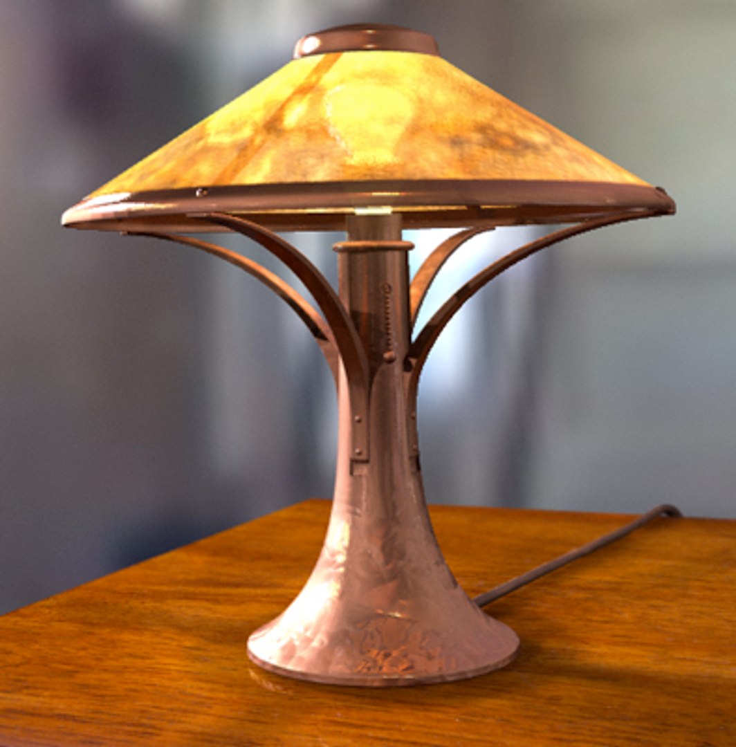 3d Lamp Table Scene Model