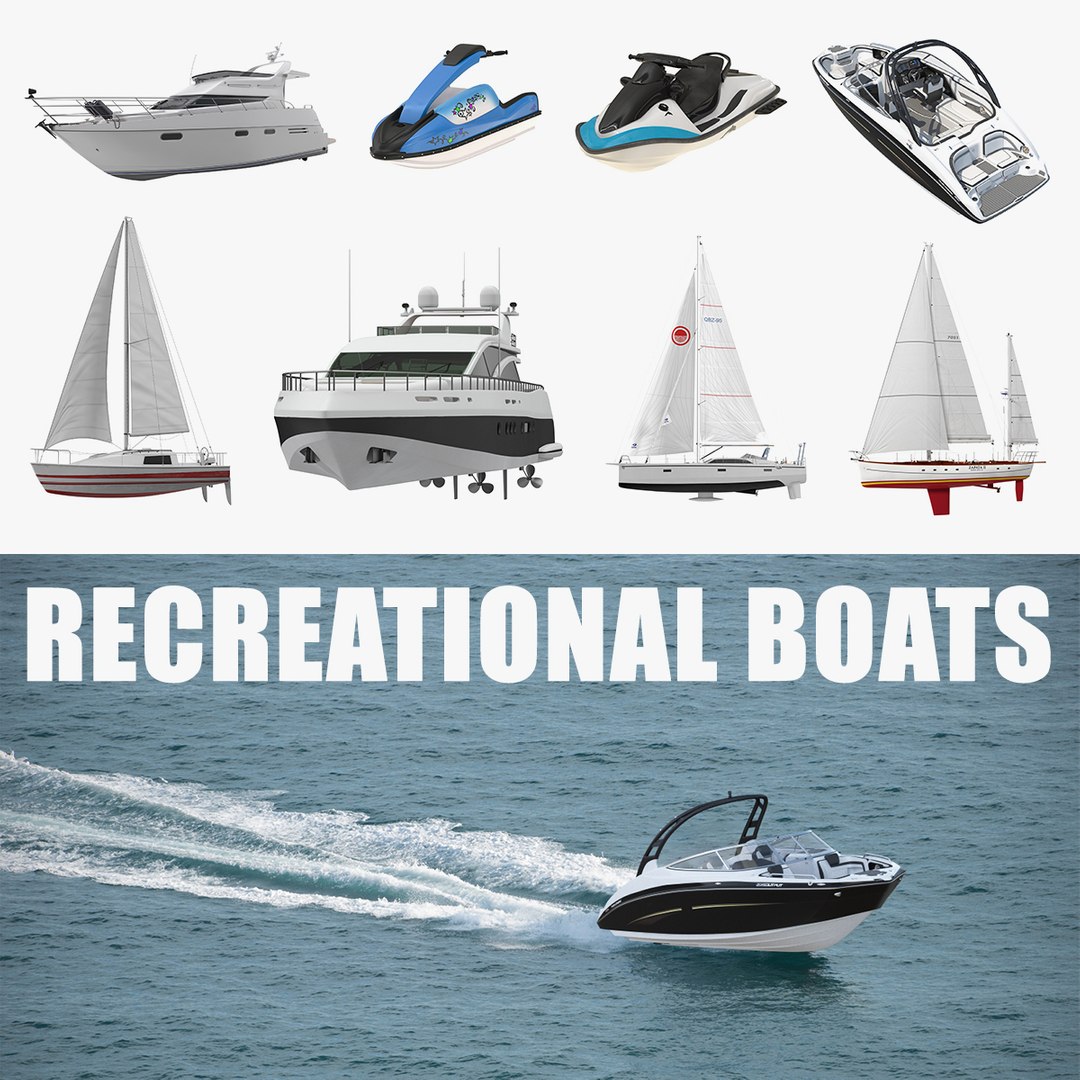 Recreational Boats 3D Models Collection 2 3D model preview