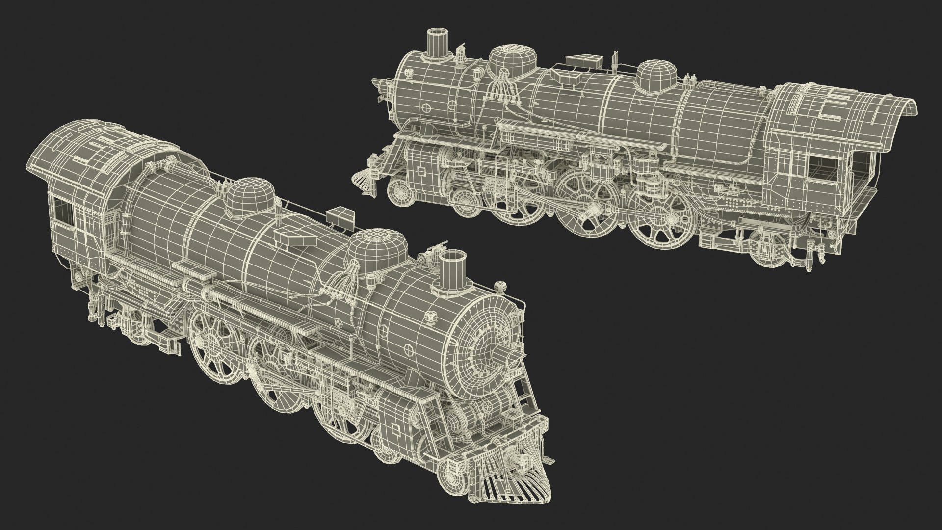 Steam Locomotive Santa Fe 3415 3D Model - TurboSquid 2205561
