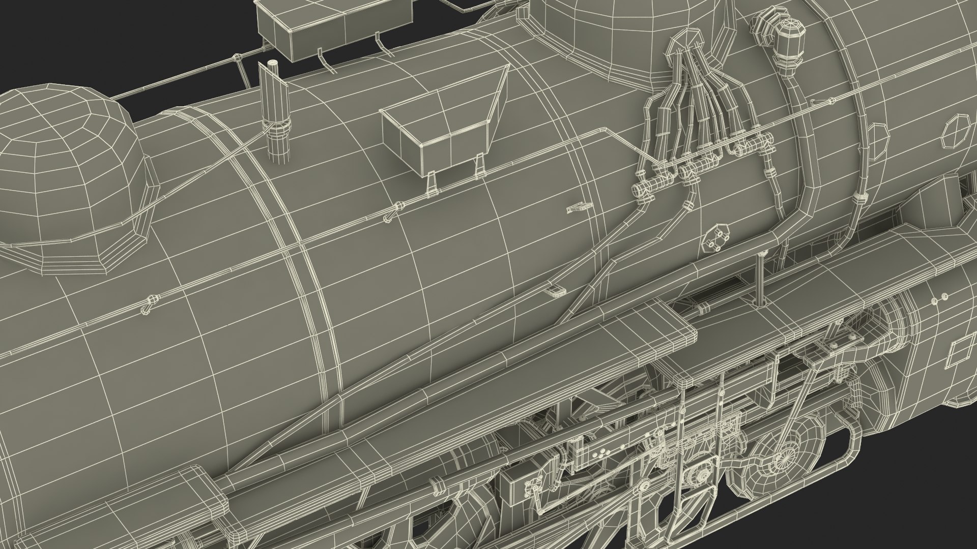 Steam Locomotive Santa Fe 3415 3D Model - TurboSquid 2205561