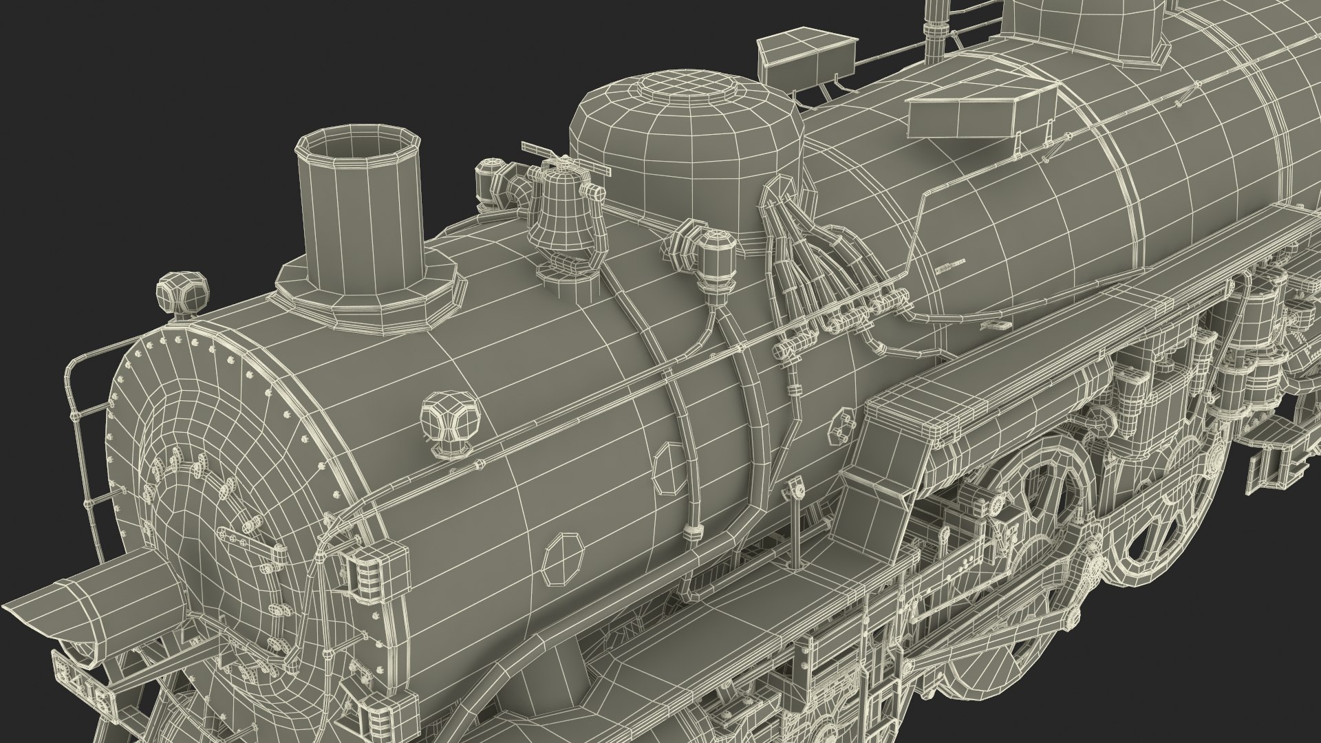 Steam Locomotive Santa Fe 3415 3D Model - TurboSquid 2205561