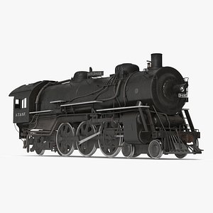 Steam Locomotive Santa Fe 3415 3D model