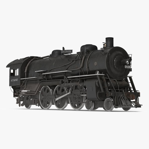 modelo 3d Locomotora de Vapor Santa Fe 3415 - TurboSquid 2205561